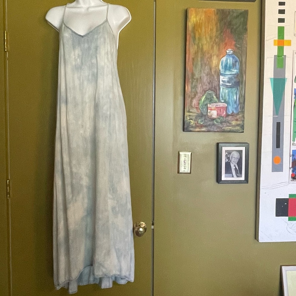 Gap Lightweight Faded Denim Maxi Dress